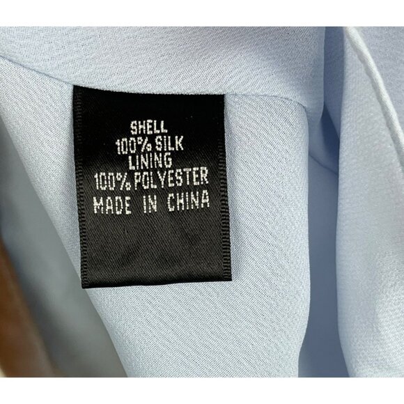 Adrianna Pappell Occasions Blue Floral Silk Halter Dress Sz. 12 - Picture 9 of 9